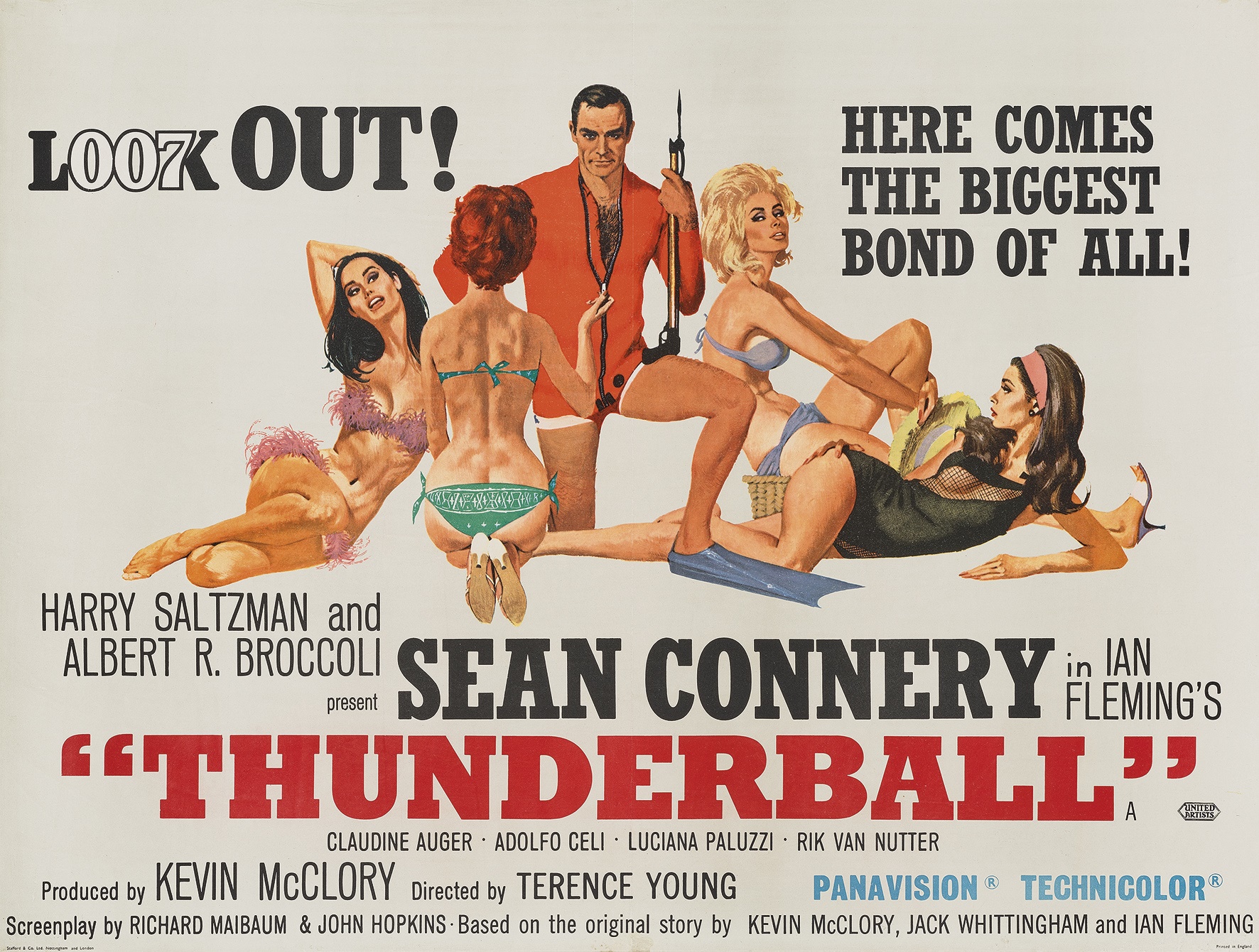 ROBERT MCGINNIS (B.1926) | THUNDERBALL offset lithographic poster, 1965, British Quad, United Artists 30 x 40 in. (76 x 102 cm) | £6,000 - 8,000 + fees
